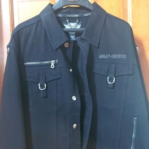 HD Mens Black Denim Jacket